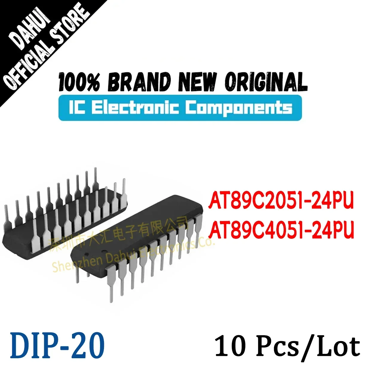 

(10Piece) 100% New Original AT89C2051-24PU AT89C4051-24PU AT89C2051 AT89C4051 IC MCU Chip DIP-20