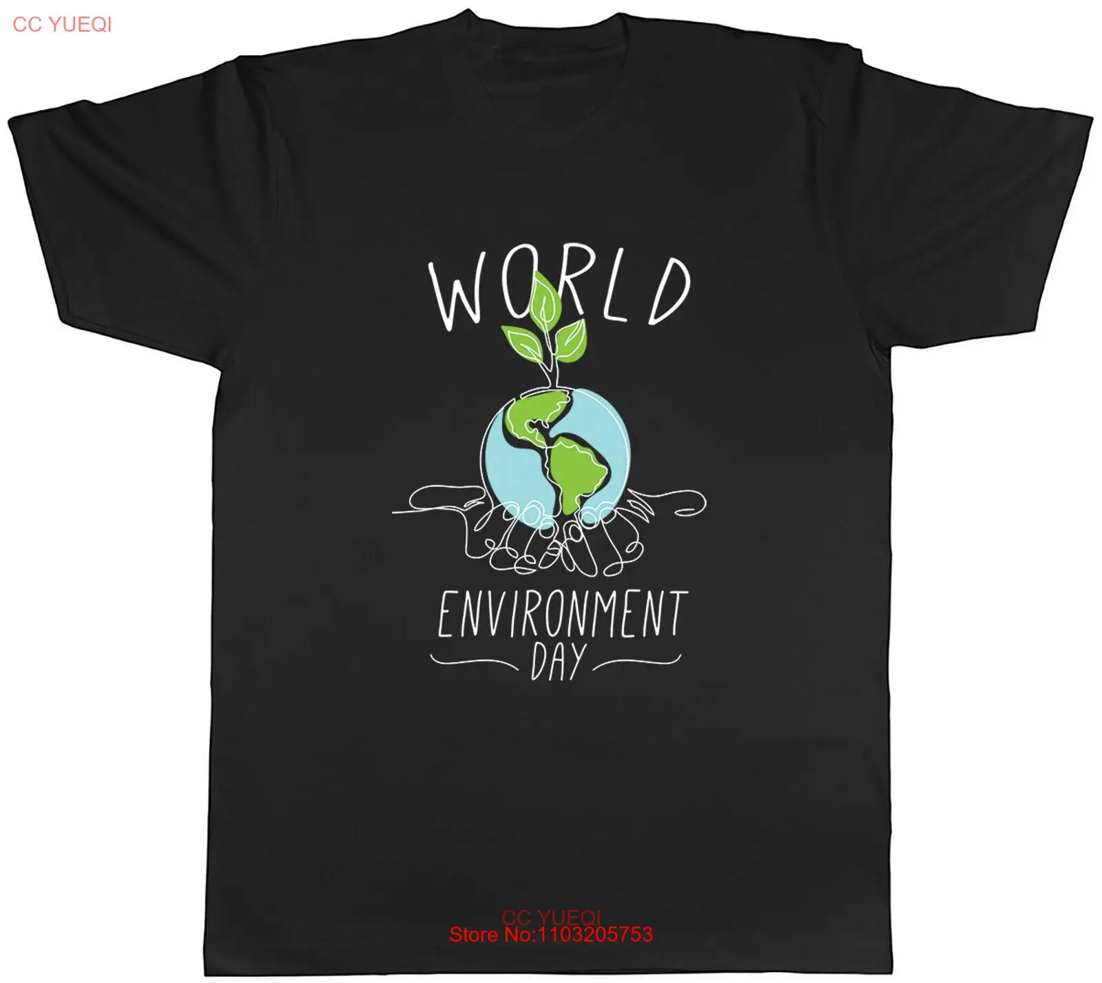 Мужская футболка с надписью «World Environment Day»