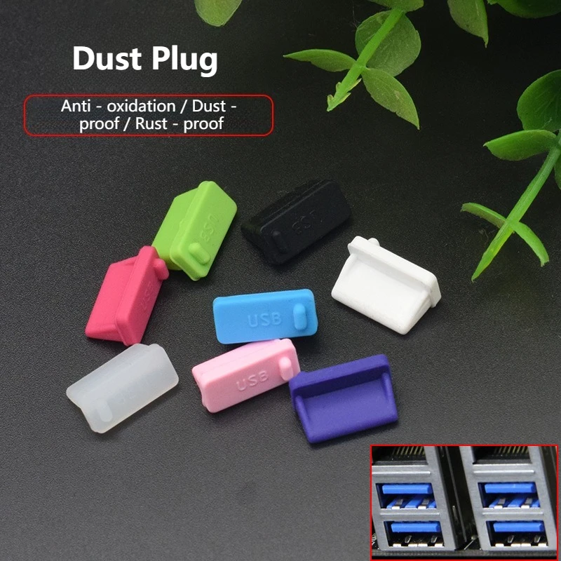 Пылезащитная заглушка USB для нескольких устройств — универсальная, подходит для USB 3.0/2.0, работает с ноутбуками, настольными компьютерами и телефонами
