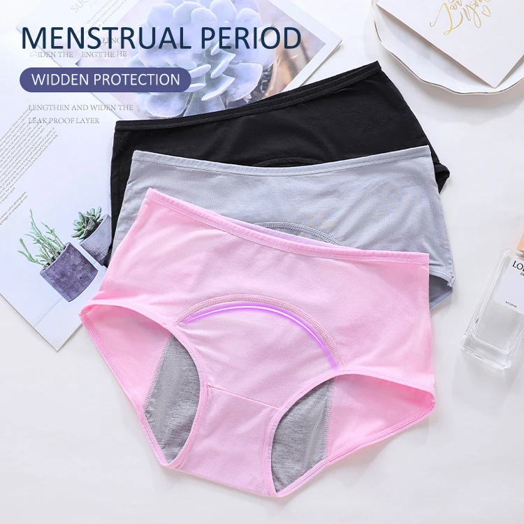 3pcs/Set Menstrual Panties Leak Proof Women Period Underwear Sexy Pants Incontinence Underwear Briefs Dropshipping DULASI