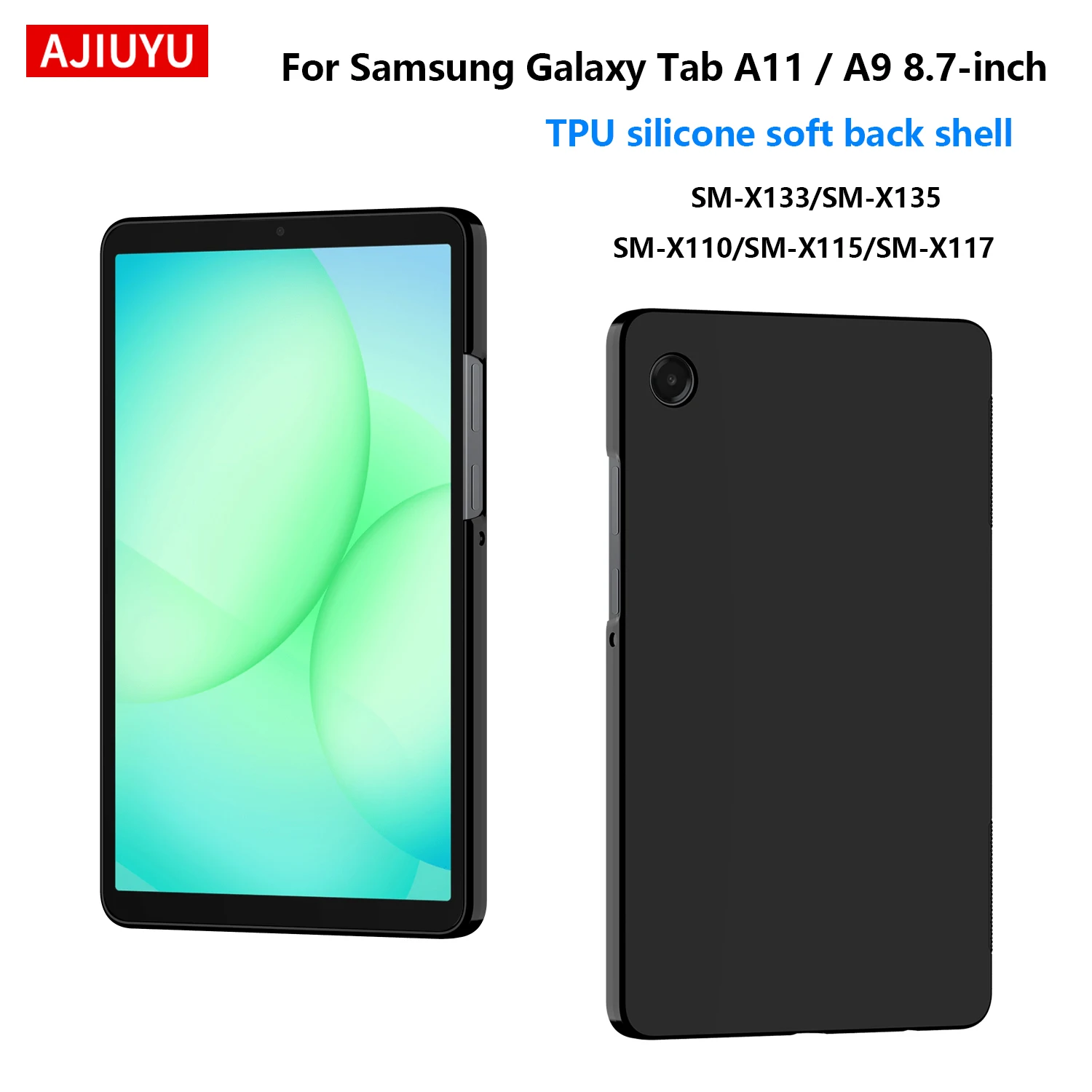 

Мягкий чехол для Samsung Galaxy Tab A11 8.7 дюймов 2025, A9 8.7 дюймов 2023, SM-X133 X135, SM-X110 X115 X117, силиконовый чехол из ТПУ, задняя крышка