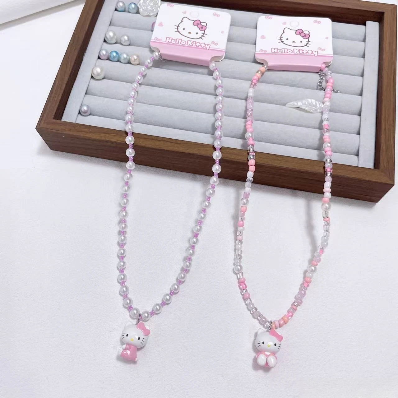 

Miniso genuine Sanrio authorized beaded cute cartoon necklace sweet and cool style