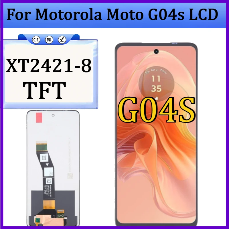 

New TFT For Motorola Moto G04s LCD Display Screen Touch Panel Digitizer Replacement Parts No Frame For Moto G04s LCD XT2421-8