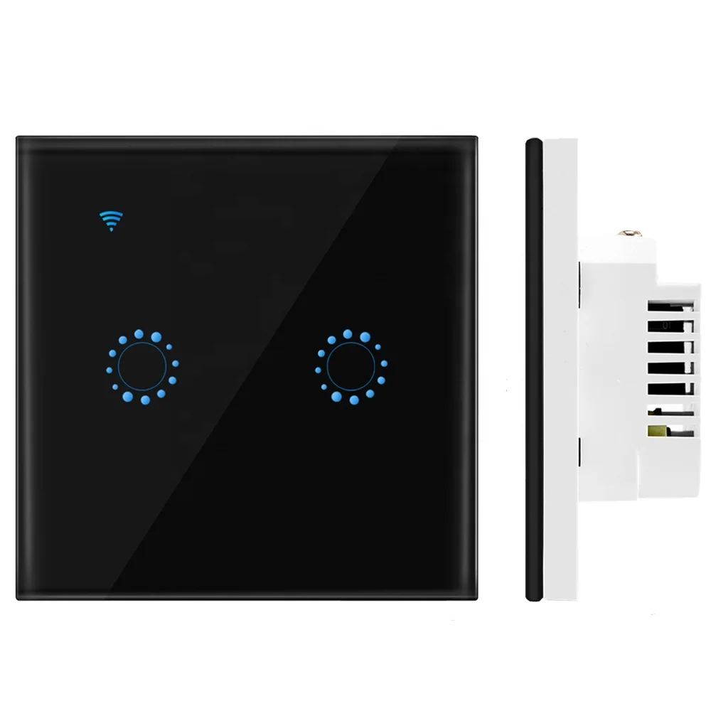 

For Ewelink Touch Switch Wifi 2.4G Smart Home Touch Switch Wall Panel 220V EU/UK Standard 2 Groups