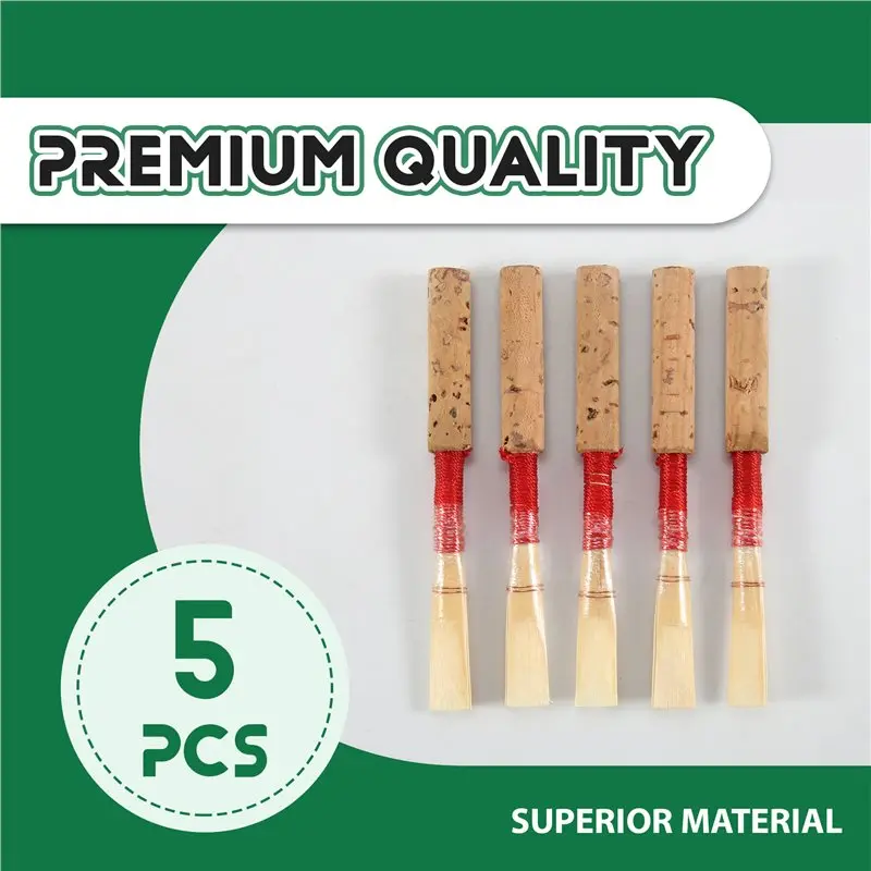 HOTB72A Oboe Reeds, Strength Medium Soft Handmade Oboe Reeds With Red Cork