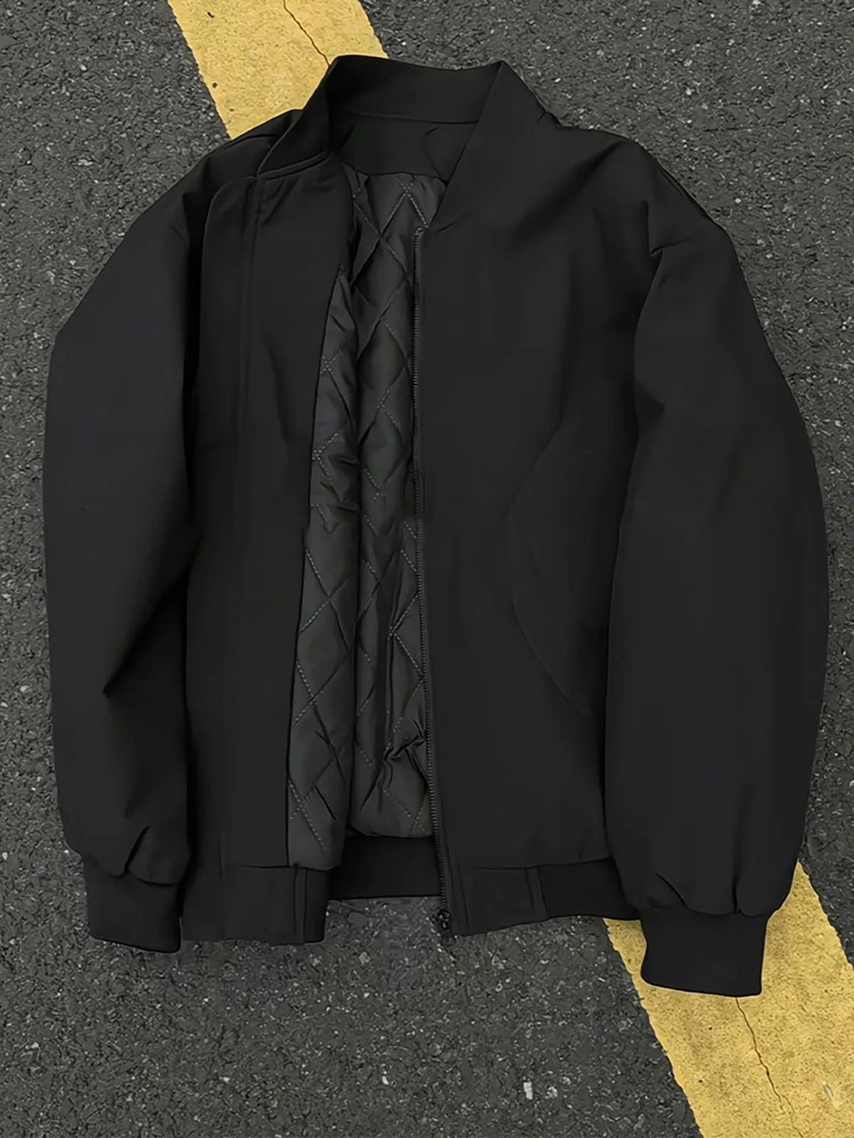 

American Sle Bla Pilot Cotton Jaet Men's Winter Thiened ort Baseball Sle Warm Loose Fit Youth Faion Daily Wear