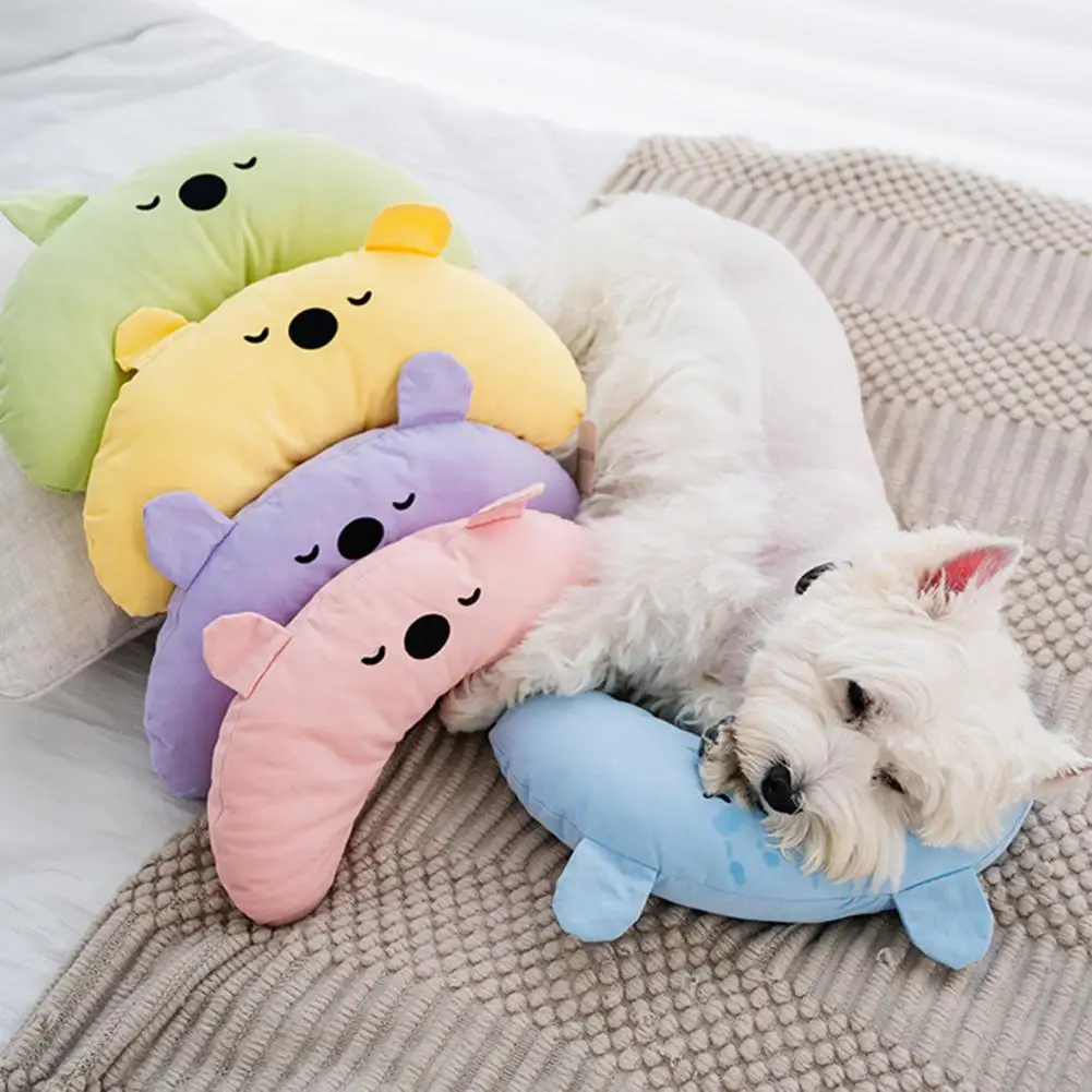 Dog Sleep Cushion U-shaped Cervical Spine Support Kitten Puppy Pillow Soft Comfortable Resilient Cat Dog Cushion Pet Supplies