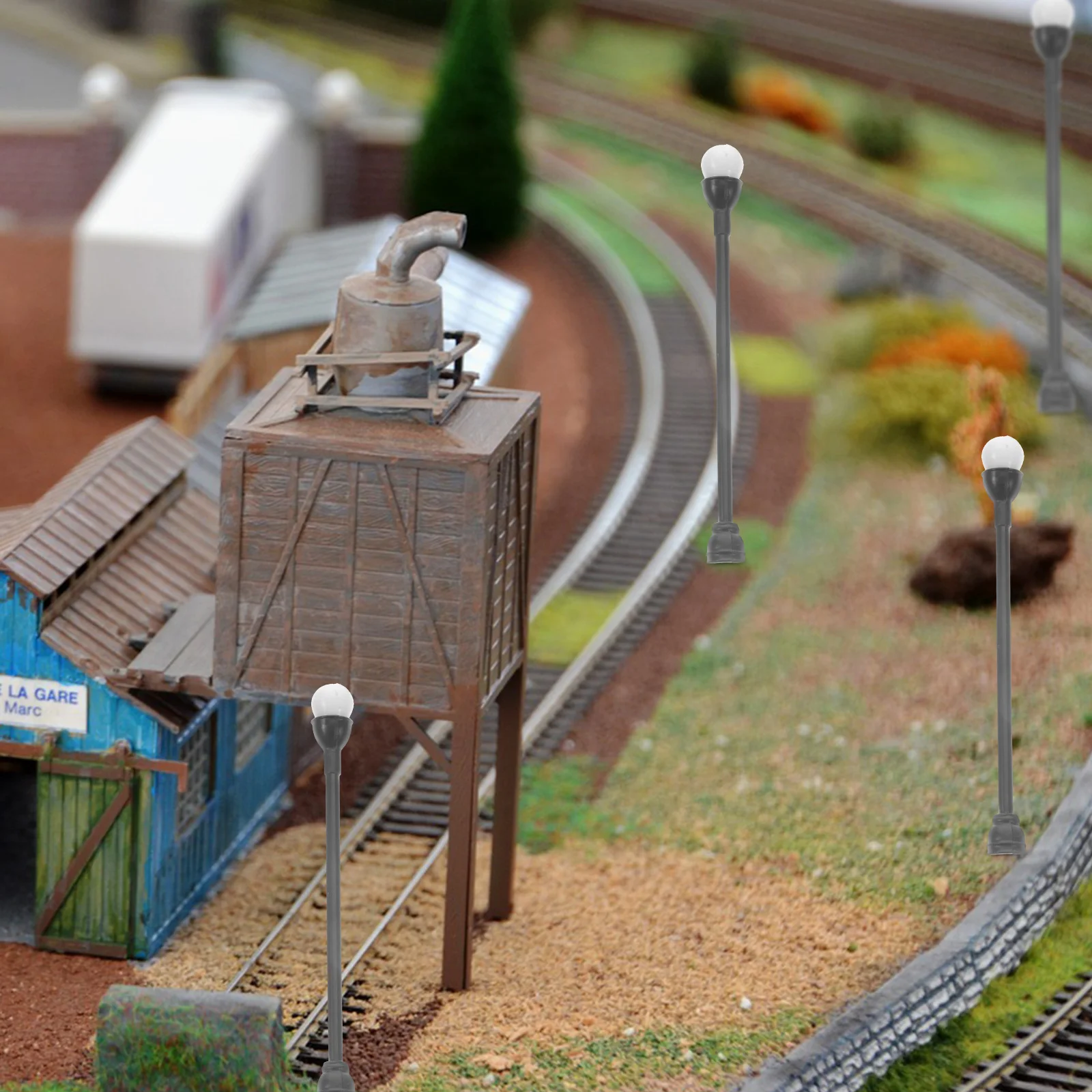 

12Pcs Miniature Street Lamp Simulation Lighting Decorative Micro Landscape Sand Table Accessory for Mini House Scene Diorama