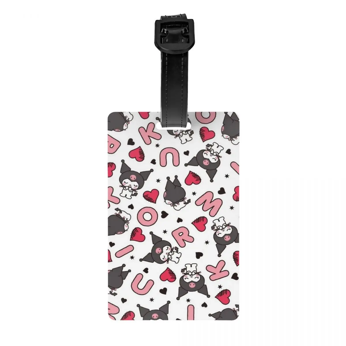 Etichetta per bagagli Kawaii Sanrio Kuromi Cartoon valigia etichetta ID indirizzo borsa per bagagli etichette per bagagli da donna etichette per bagagli regalo