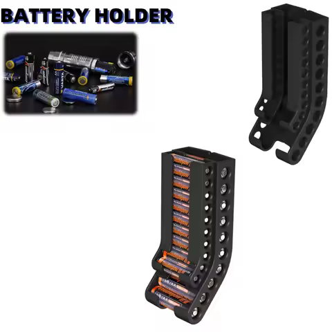 Battery Storage Organizer AA &amp; AAA Combo Small Battery Keeper Wall Holder Battery Dispenser Container for 10AAA &amp; 10AA Batteries