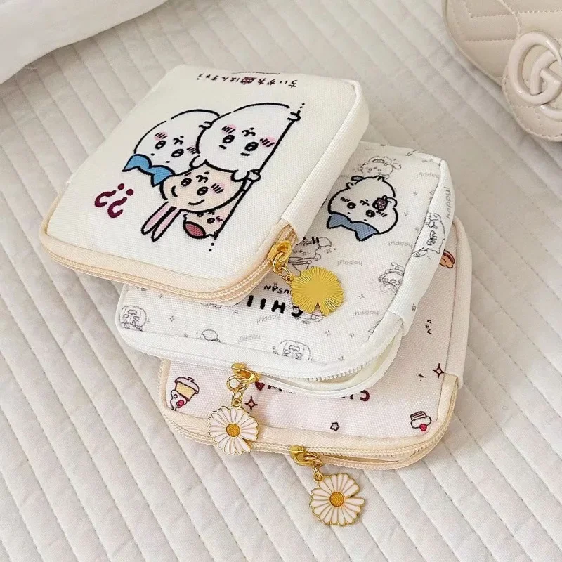 تشيكاوا حقيبة المناديل الصحية المرأة منديل صحي حشا حقيبة التخزين المحمولة مقاوم للماء المنظم الحقيبة أكياس الكرتون هدايا جديد