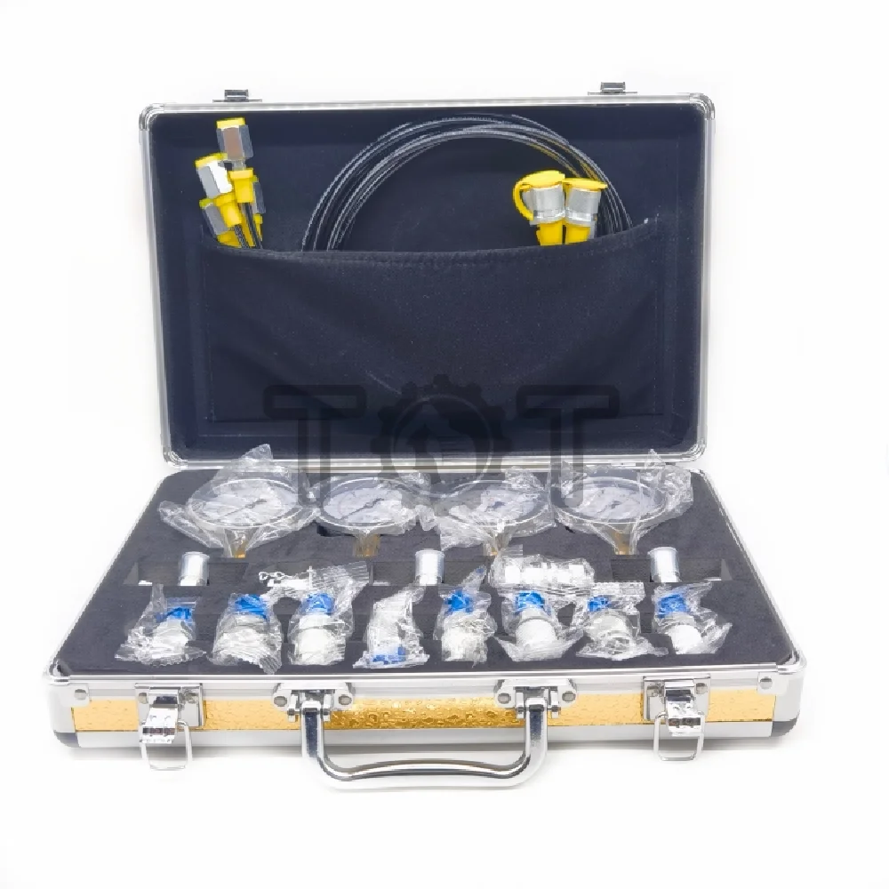 For Accurate Pressure Measurement Hydraulic Gauge Test Kit Construction Machinery Up To 60mpa Peak Excavator