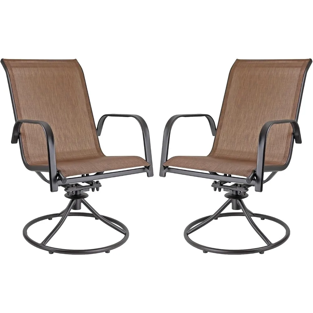 

"360-Degree Swiveling Outdoor Rocking Chairs: Durable Weather-Resistant Fabric and Powder-Coated Steel Frame"