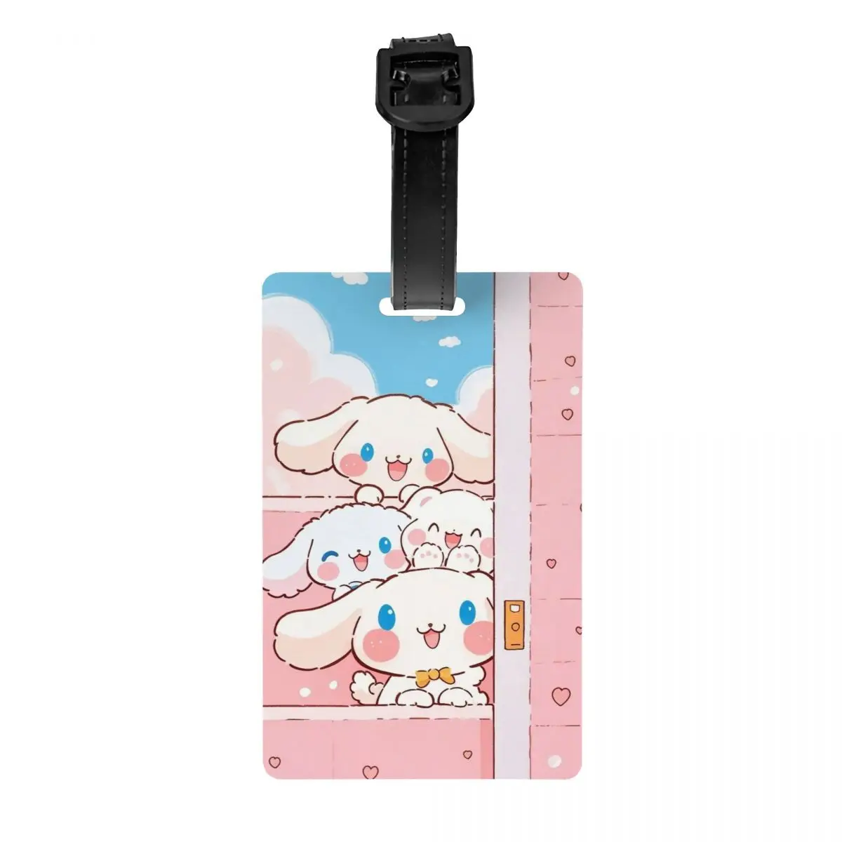 

Изготовленная на заказ багажная бирка с рисунком Cinnamoroll и именной карточкой, конфиденциальная обложка, идентификационная этикетка для дорожной сумки, чемодана