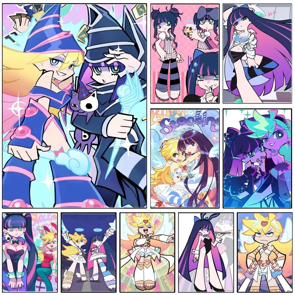 Anime P-Panty S-Stocking Poster Self-adhesive Art Waterproof Paper Sticker Coffee House Bar Room Wall Decor