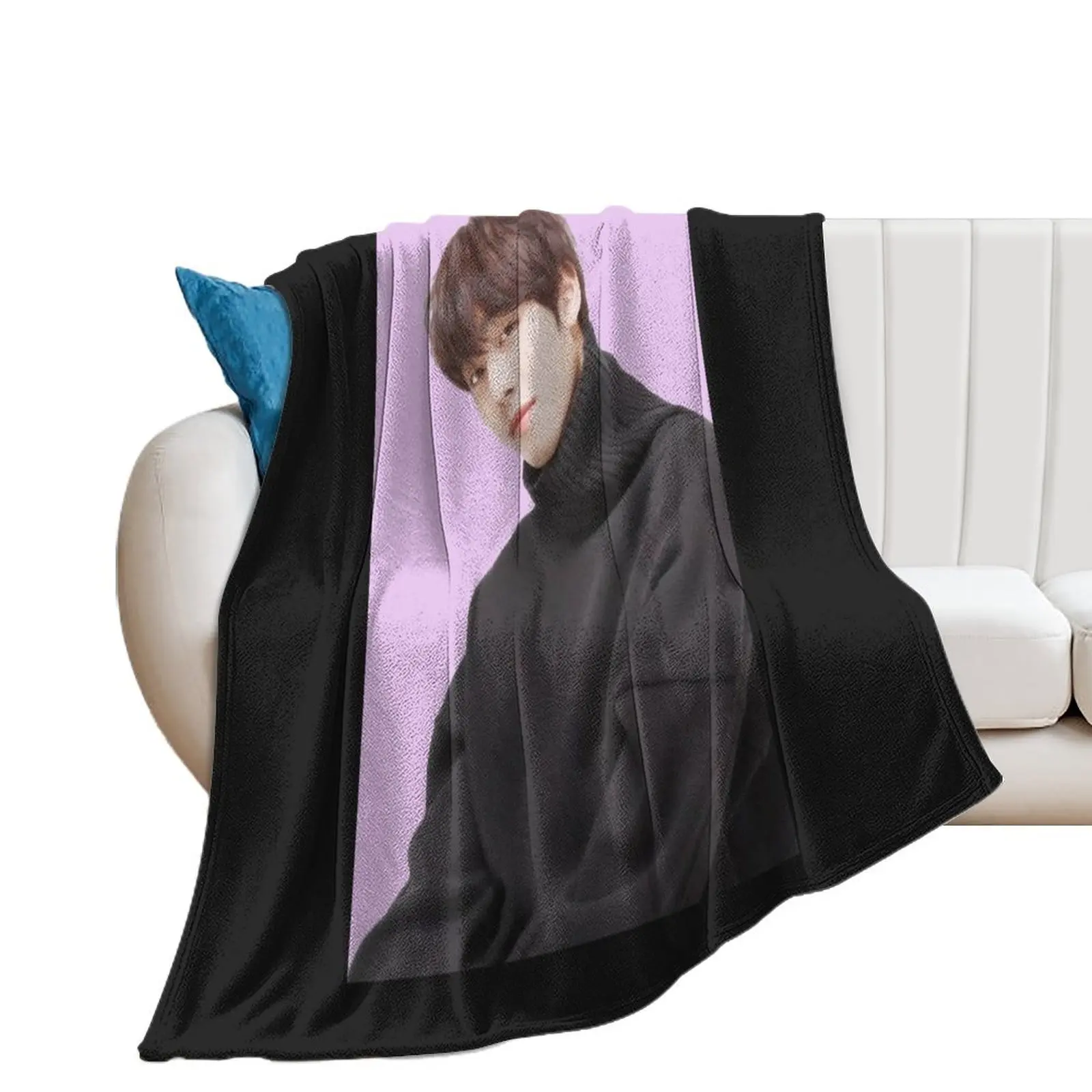 

Ahn hyo seop Greeting Card Throw Blanket Flannel Fabric Hairys sofa bed Soft Blankets