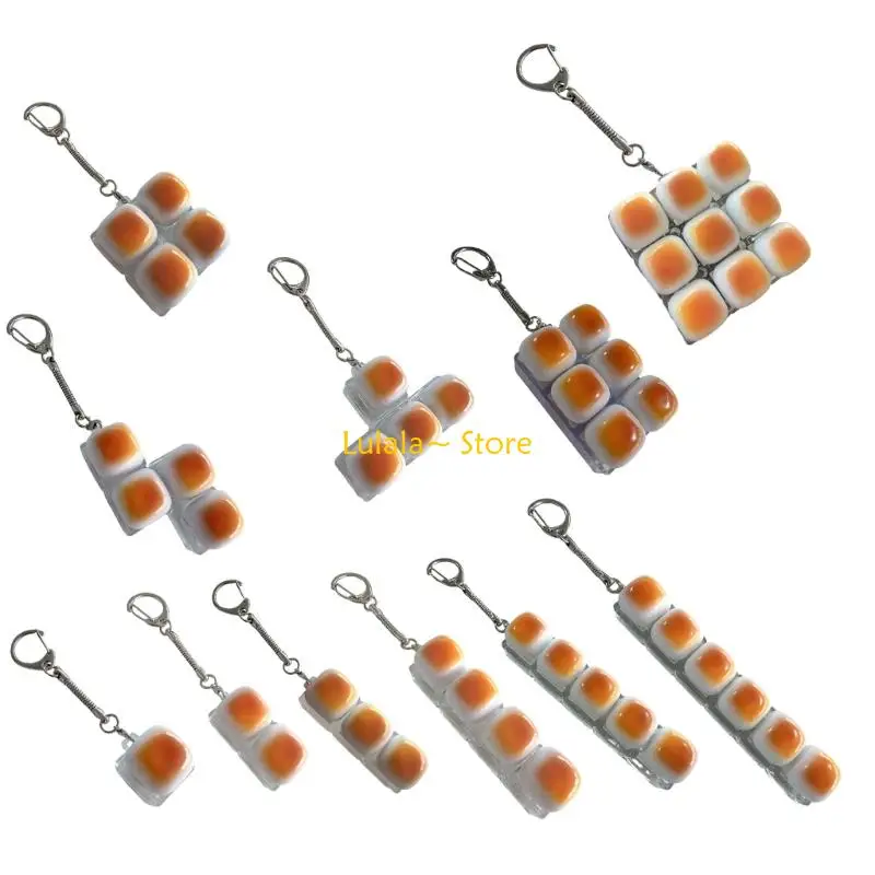 Y4QA Bread Hat Multikey Switches Test Stress Relief Toy With LED Light Squeeze Foy