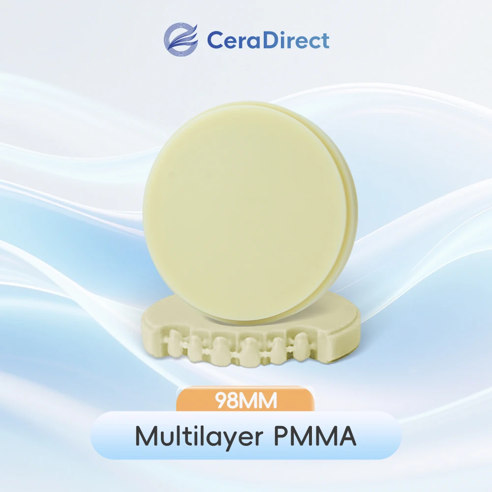 

Стоматологический многослойный диск из ПММА 98 мм, стоматологическая смола для временных коронок и мостов CAD/CAM