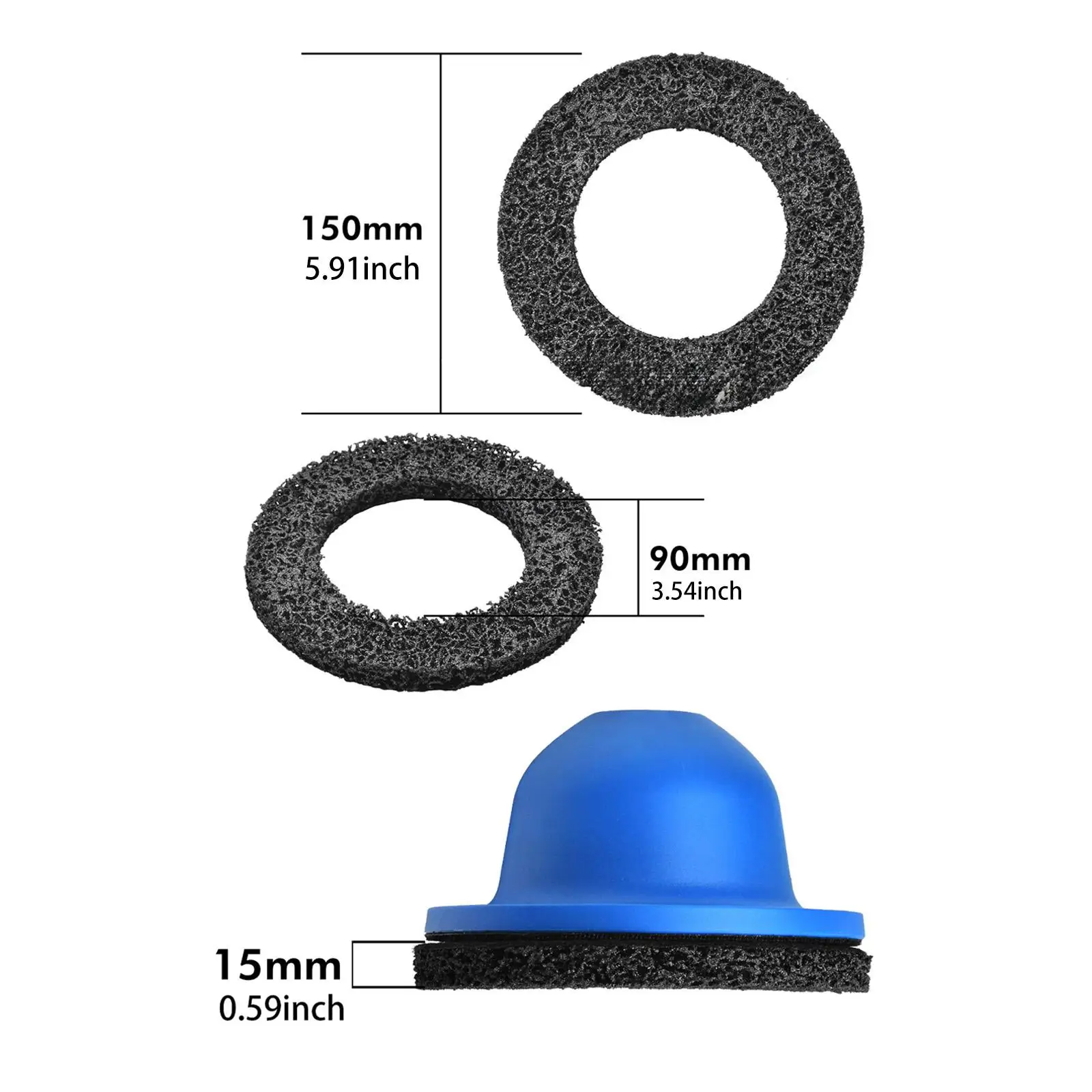 Hub Cleaner Silicon Carbide Grinding Wheel Sanding Disc Pad Bench Grinder Wheel for Sanding Backer Plate Drill Attachment