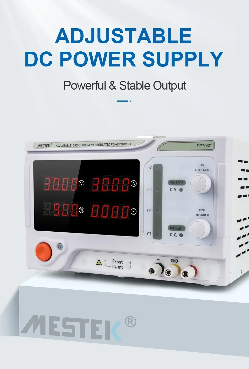 Protetor de tensão ajustável DC comutação Rainproof Power Supply, DP3030, 900W, 30V, 20V, 10V, 30A, 20A, 10A