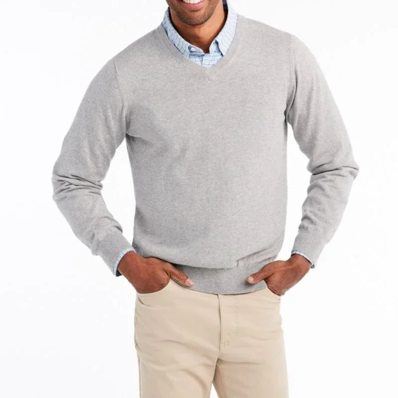 

New Autumn and Winter 100% Cashmere Knit Jumper V-Neck Men's Pullover Cashmere Sweater