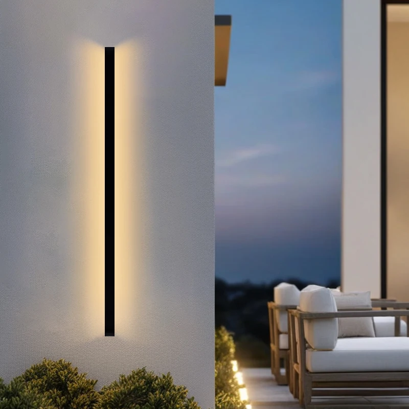 

Светодиодный настенный светильник в скандинавском стиле, IP65, для сада, алюминиевый, уличный, водонепроницаемый, современный, 85-256В, для наружного декора