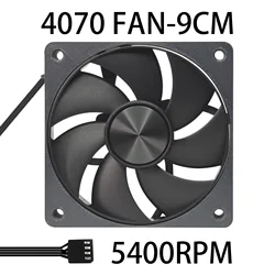3D Printed 4070 Modified Fan 9cm 9615 PWM 4Pin,5400RPM FDB Bearing,High Air Volume,ITX PC High Performance 9215/9015 Case Cooler