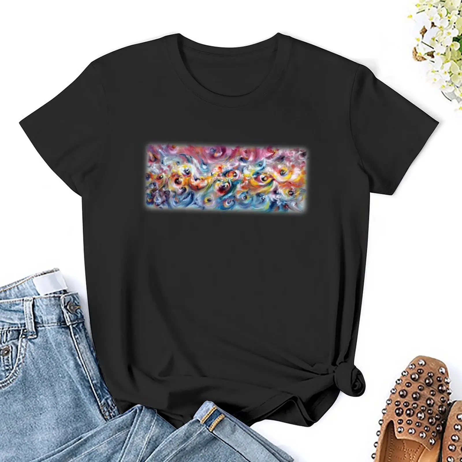 The Cosmic Dance T-Shirt oversized graphics t-shirts for Women graphic tees