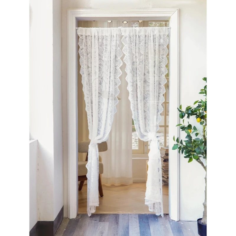 

Белые кружевные шторы для окна гостиной, прозрачная вуаль, романтические кружевные марлевые панельные шторы для спальни, свадебное украшение