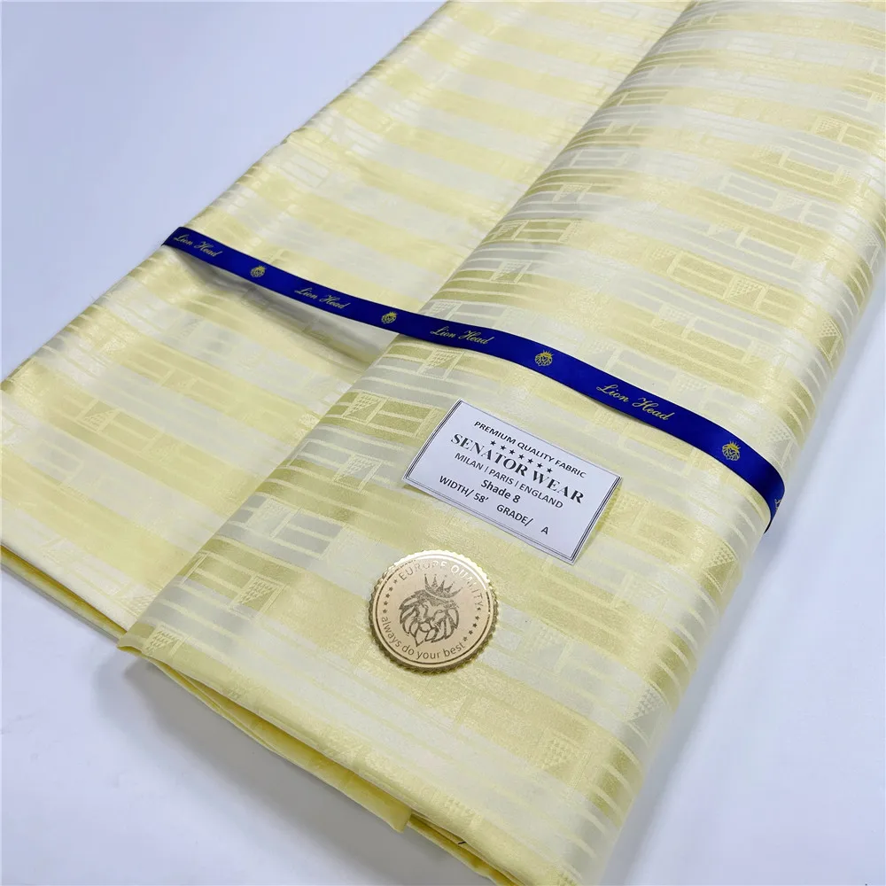 جديد 5 ياردة ملابس السيناتور الأفريقي دعوى الرجال النسيج مادة القطن الناعمة النيجيري TR القماش المواد للرجل الملابس الخياطة 15A35