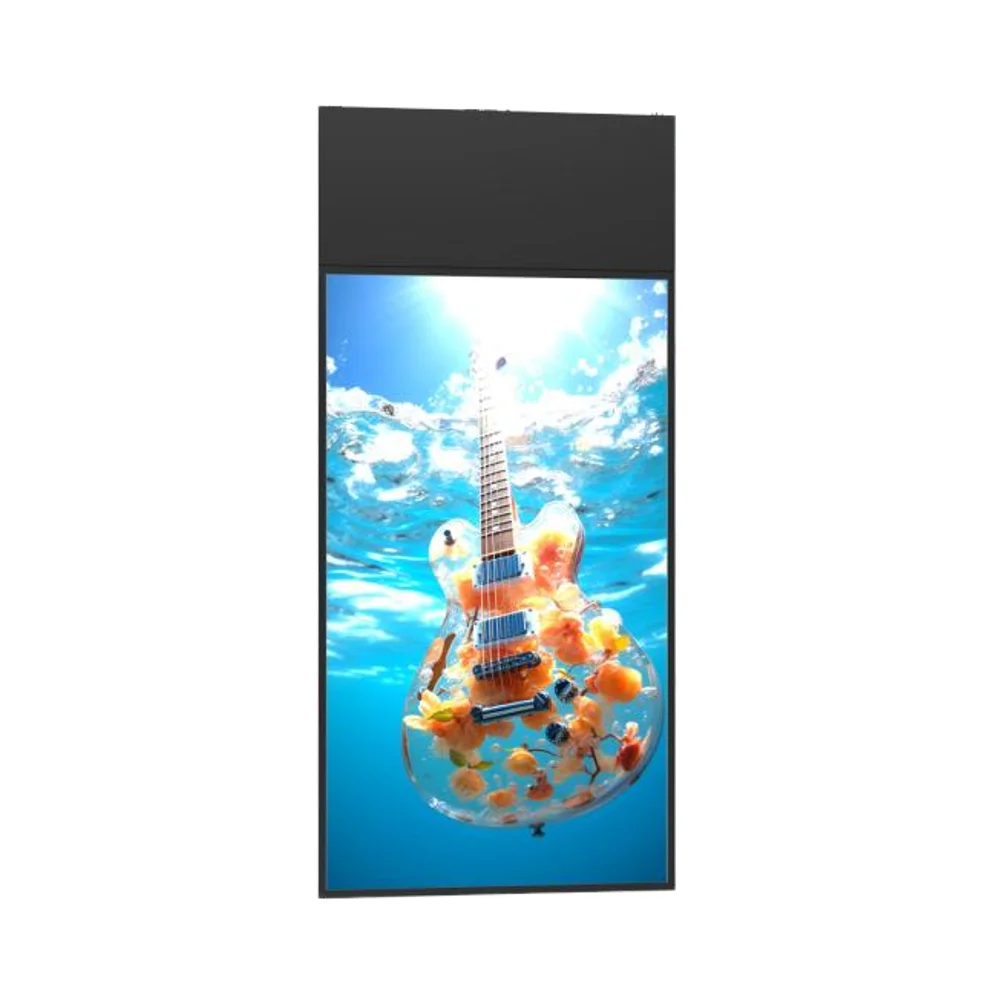 Dual Sided 55 Inch 4K Transparent LCD Display Cloud CMS Remote Management Roof Hanging Digital Signage for Commercial Use