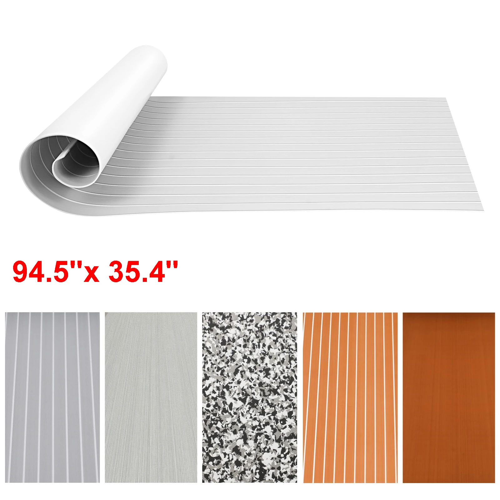 

94,5 x 35,4 дюйма коврик для лодки из ЭВА, напольный ковер из пеноматериала из тикового дерева для террасы на колесах, самоклеящийся, водонепроницаемый, нескользящий, можно разрезать своими руками