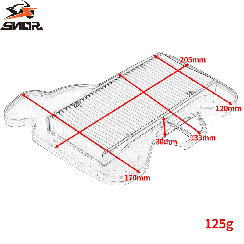 Motorcycle Air Filter For HONDA ANF125 INNOVE Karisma Revo Supra X125 Injection ANF-125 17210-KPH-900HEI Innova Intake Cleaner
