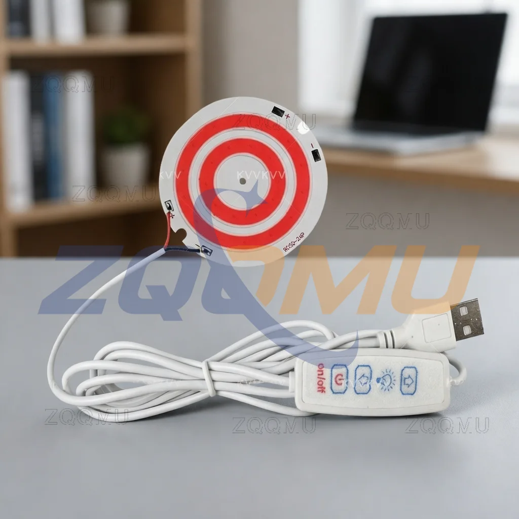 50mm Mini LED Spotlight DC 5V 2W Dimmable Surface Mounted Cabinet Light Showcase Display Jewelry Puck Lamp