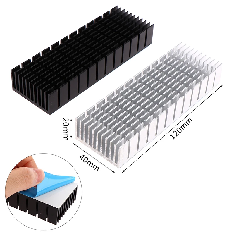 1Pc 120*40*20MM Aluminum Heatsink Panel Heat Sink CPU Power Amplifier Radiator