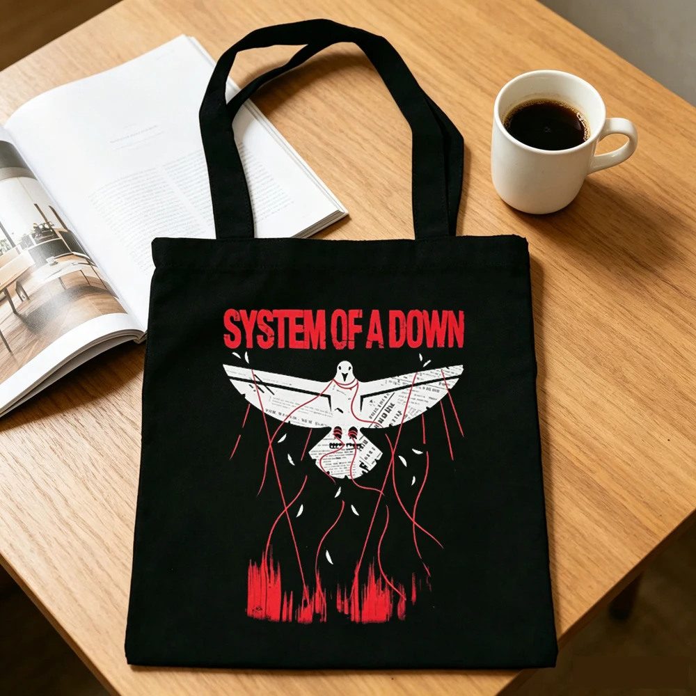 System of a Down tote bag bolsas de tela shopper reusable foldable shopping woman