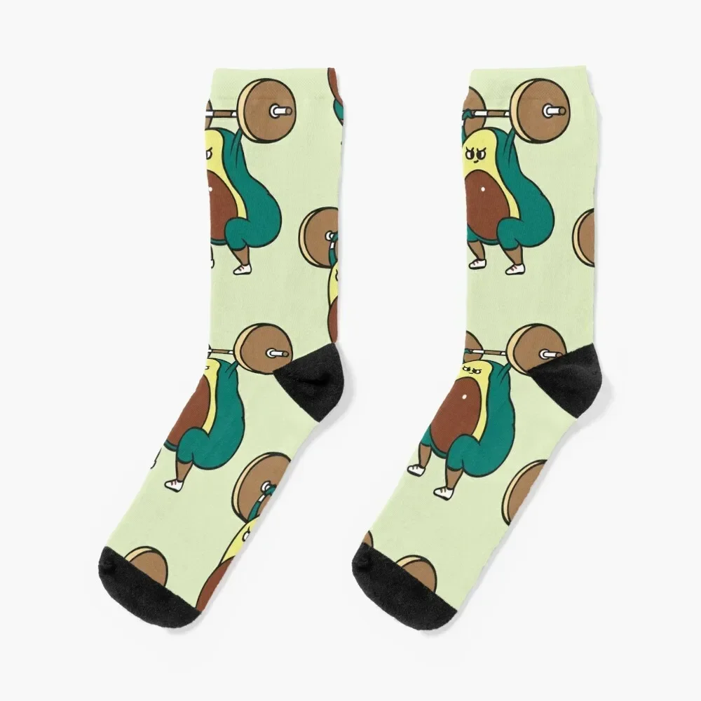 

The snatch weightlifting Avocado Socks cartoon anime Socks Woman Men's