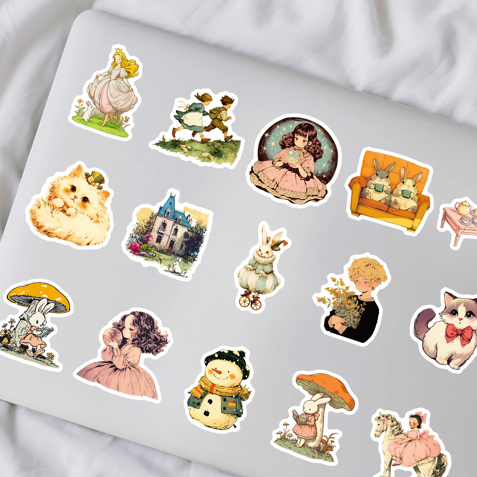 50 pçs dos desenhos animados estilo conto de fadas adesivos criativo bonito graffiti decoração notebook mala guitarra geladeira telefone decalques brinquedo