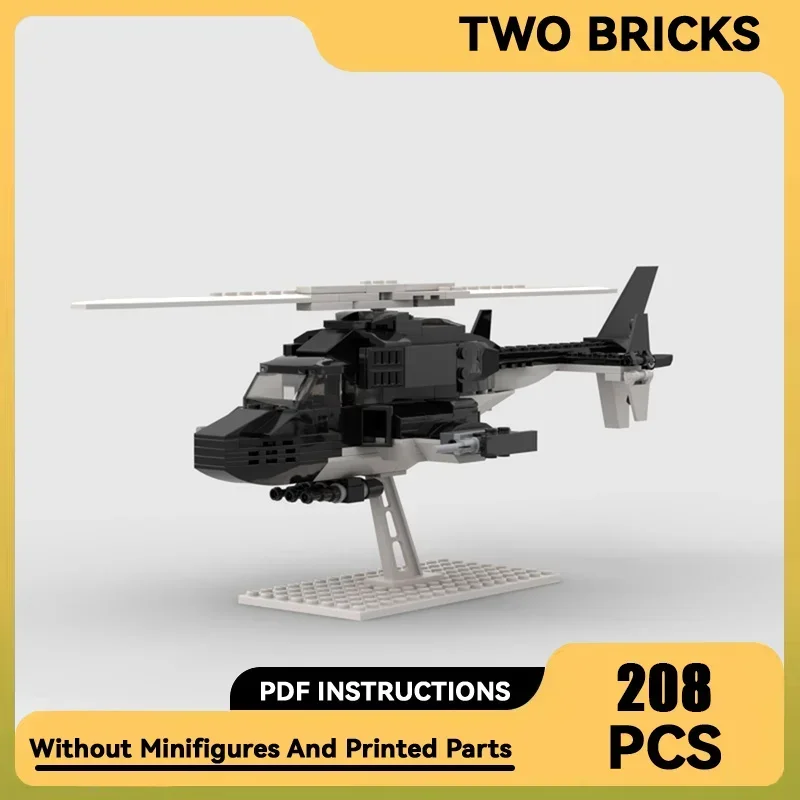 Military Series YcMoc Building Blocks Special Ops Helicopter Mini Airwolf Model Technology Bricks DIY Airplane Toys For Kids