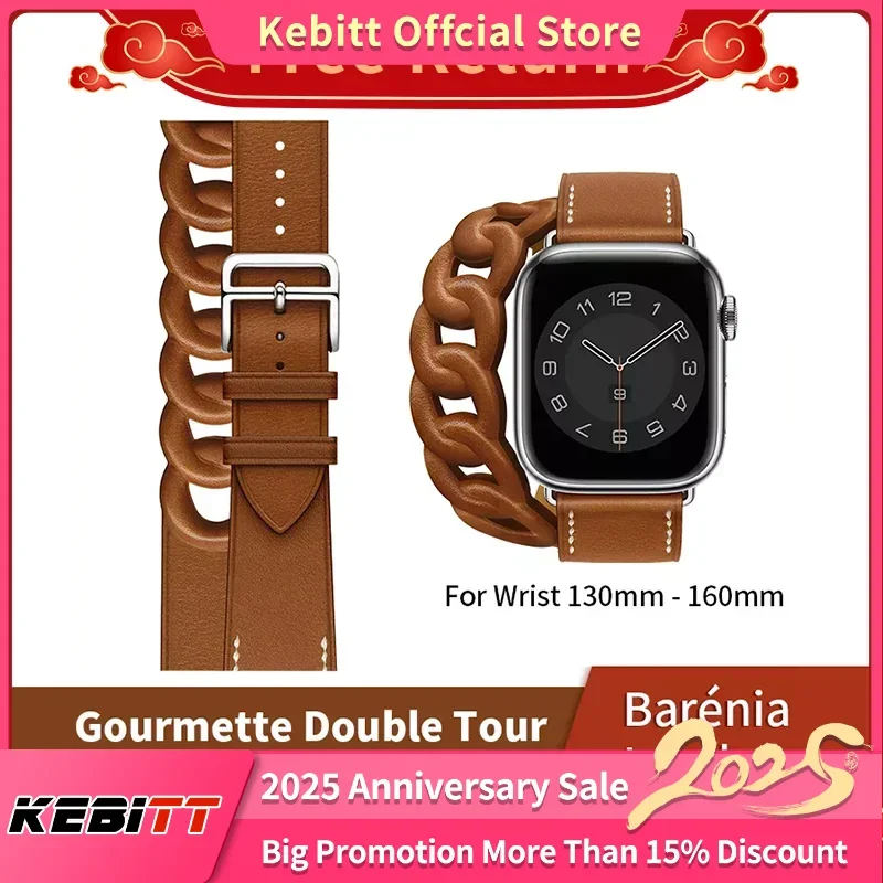 

Kebitt Iwatch Ultra 2 Double Tour Band For Apple Watch Series 10 9 8 7 6 Se 5 4 3 2 1 Strap Fashion Belt 42mm 41MM Men Women