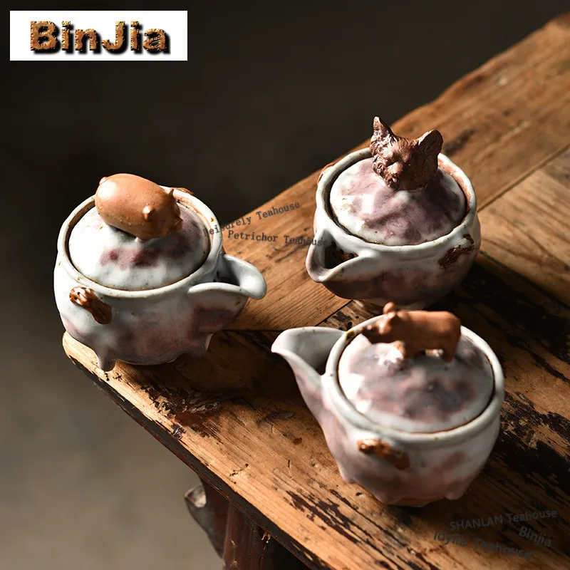 

Чайник для заваривания чая с фарфоровой глазурью фамбе, 150 мл, японский, с фильтром, для домашнего использования, для зеленого чая, декоративный