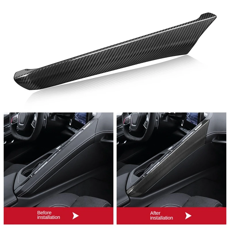 Really Carbon Fiber Car Center Control Side Panel Cover Trim Accessories Parts For Chevrolet Corvette C8 2020-2023