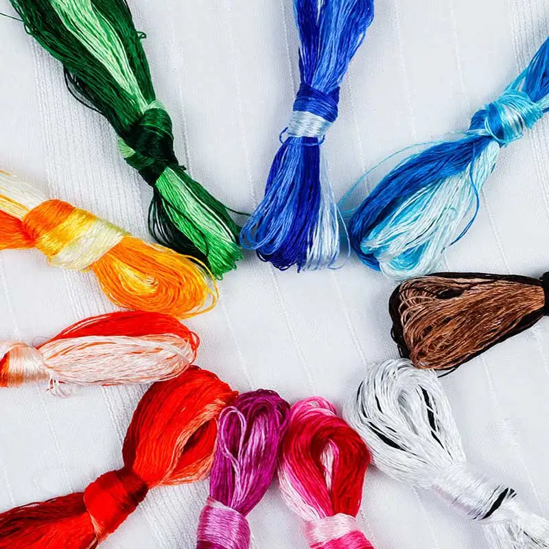 High Quality 30/50/100/500 skeins silk embroidery Suzhou embroidery thread Silk Floss Handmade Embroidery cross stitch Threads
