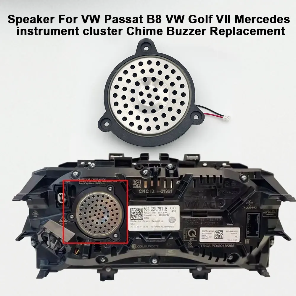 Mini Altavoz, Timbre, Buzzer para ​ Panel de Instrumentos para Volkswagen Golf VII / Magotan / Tiguan AD BW / Arteon 3H7 (2016-2020)