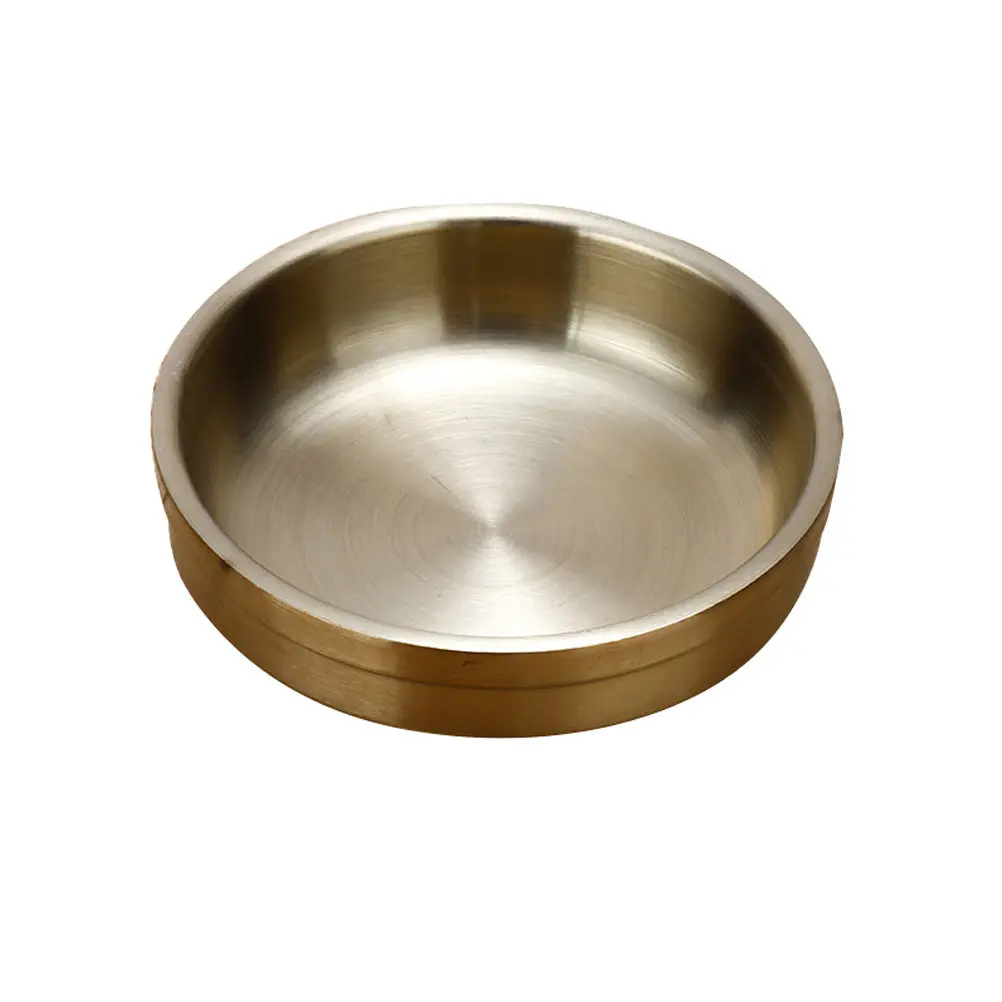 Stainless Steel Seasoning Dish 304 Grade Round Flavor Dish for Individual Dipping Sauces Sweet Sour Mustard Soy Appetizers