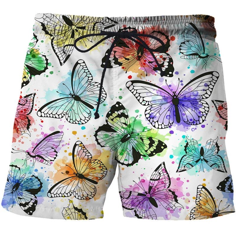 Summer Y2k Style butterfly Short Pants Women Men 3D Printed Swimsuit Swim Trunks Beach Shorts Skateboard Sport Gym Ice Shorts