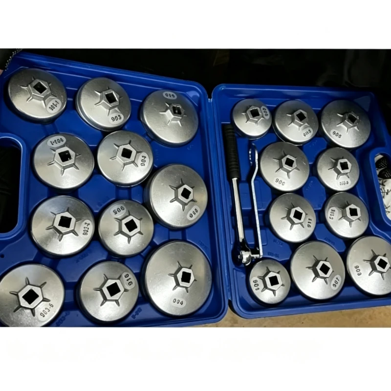23 Pcs/Set Fit for Car Oil Filter Cap Removal Wrench Socket Set 1/2