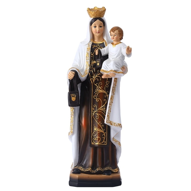 

Элегантная смола Virgin Marys и детская статуя религиозная статуя девственница Мэрис Декоры для рождественского домашнего