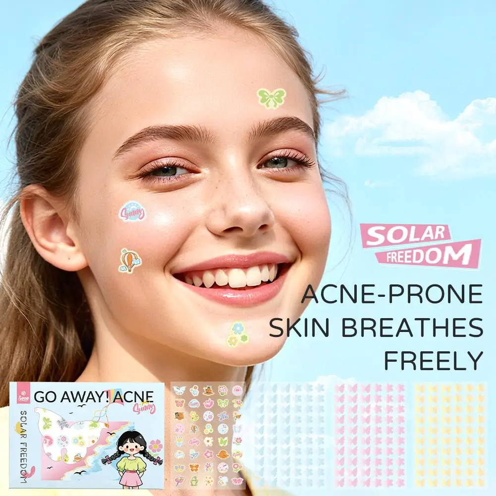 220 قطعة من رقعات بثرة على شكل نجمة ملونة رائعة للمراهقين والبنات والأولاد، رقعة حب الشباب الغروانية المائية اللطيفة لعيوب Zit