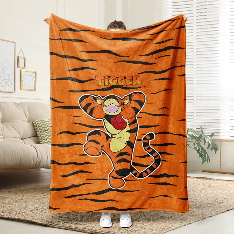 

Disney Winnie the Pooh Tigger Blanket Soft Flannel Throw Sofa Bed Decor Warm Cozy Gift for Kids Adults Home Use